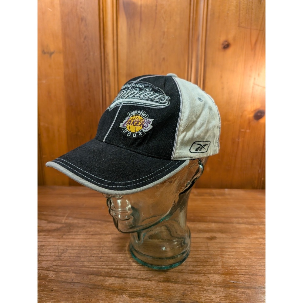 Vintage 2002 LA Lakers NBA Finals Champions Flex Fitted S/M Hat #1083